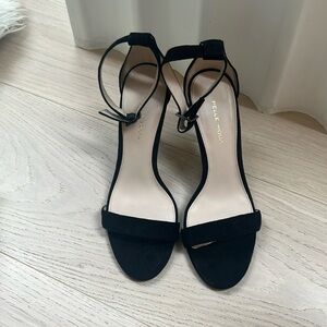 Pelle Moda black suede high heel sandals